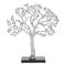 19" Silver Aluminum & Wood Tree-Inspired Contemporary Sculpture